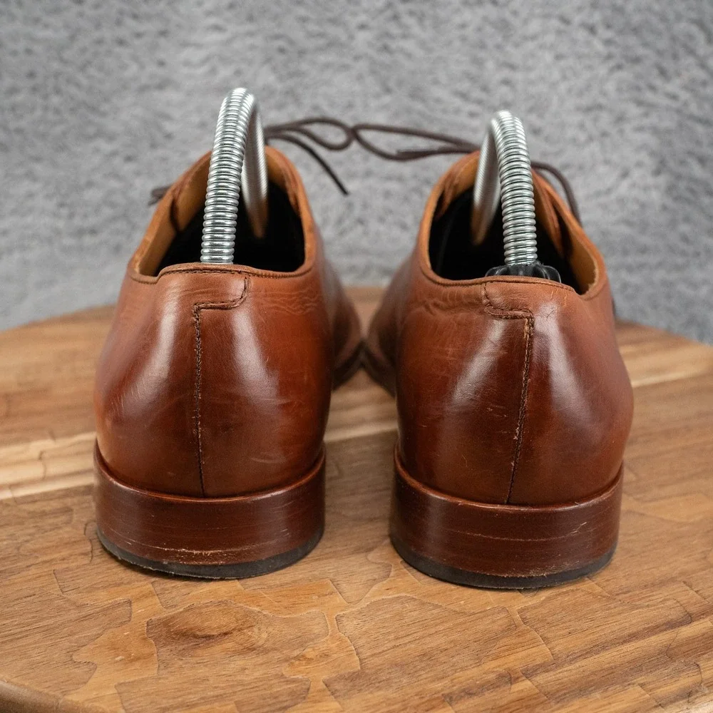 Mens 7.5 D Wide Cole Haan Gramercy Wholecut British Tan Leather Oxfords C29560